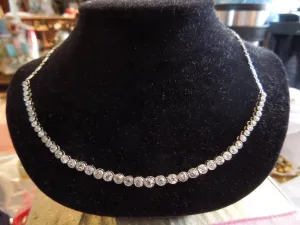 Edwardian Platinum and Yellow Gold Diamond Necklace