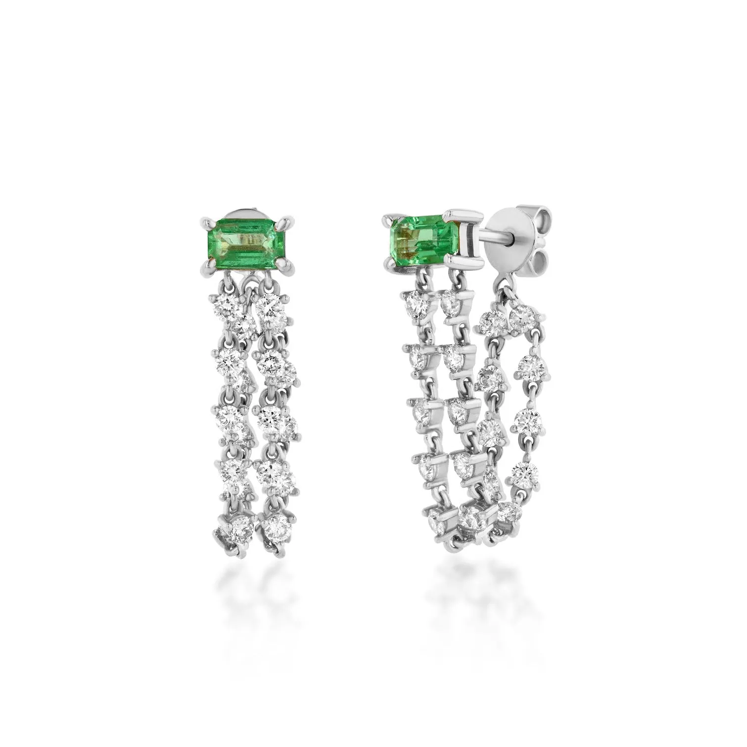 Emerald Duo Dangle Earring