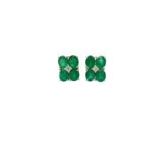 Emerald Earring in .925 Sterling Silver - KST 50882