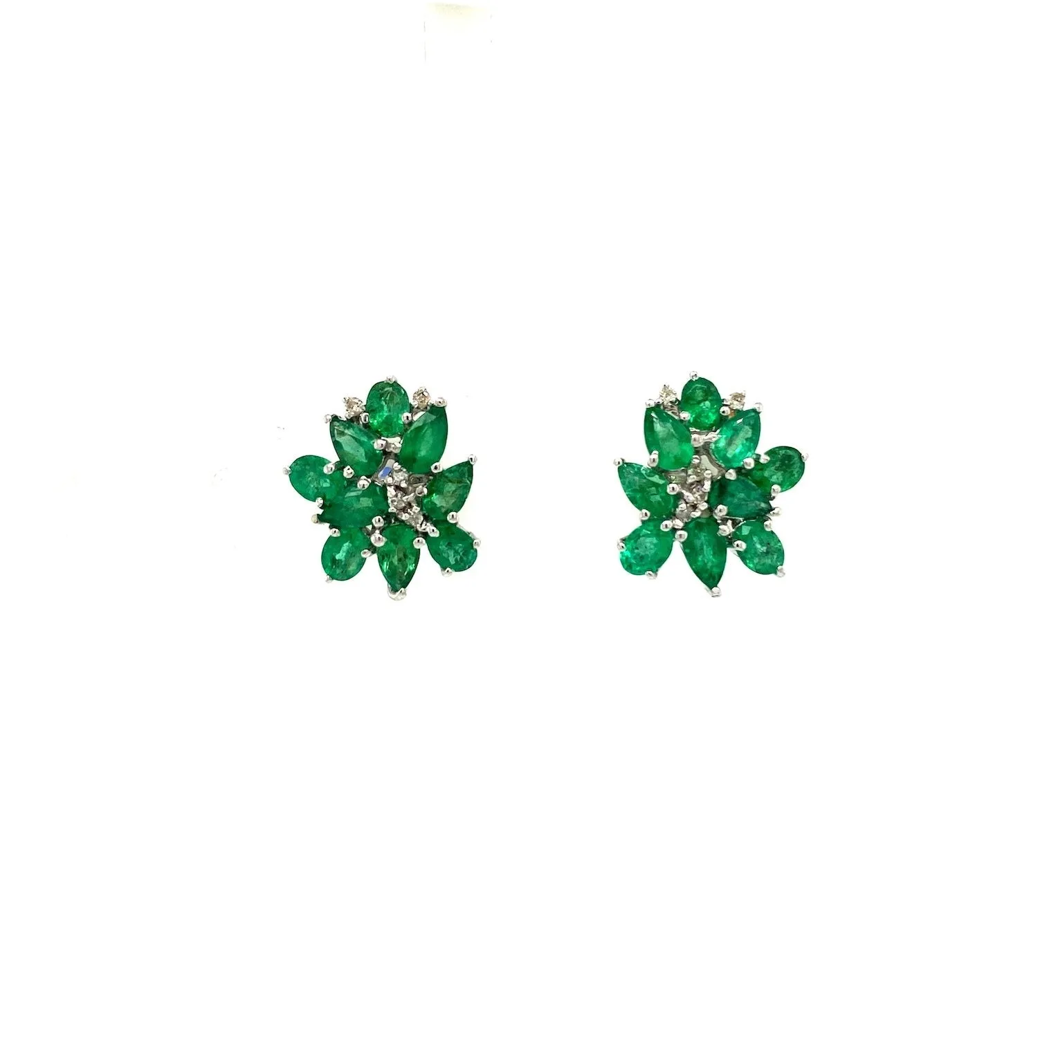 Emerald Earring in .925 Sterling Silver - KST 53386