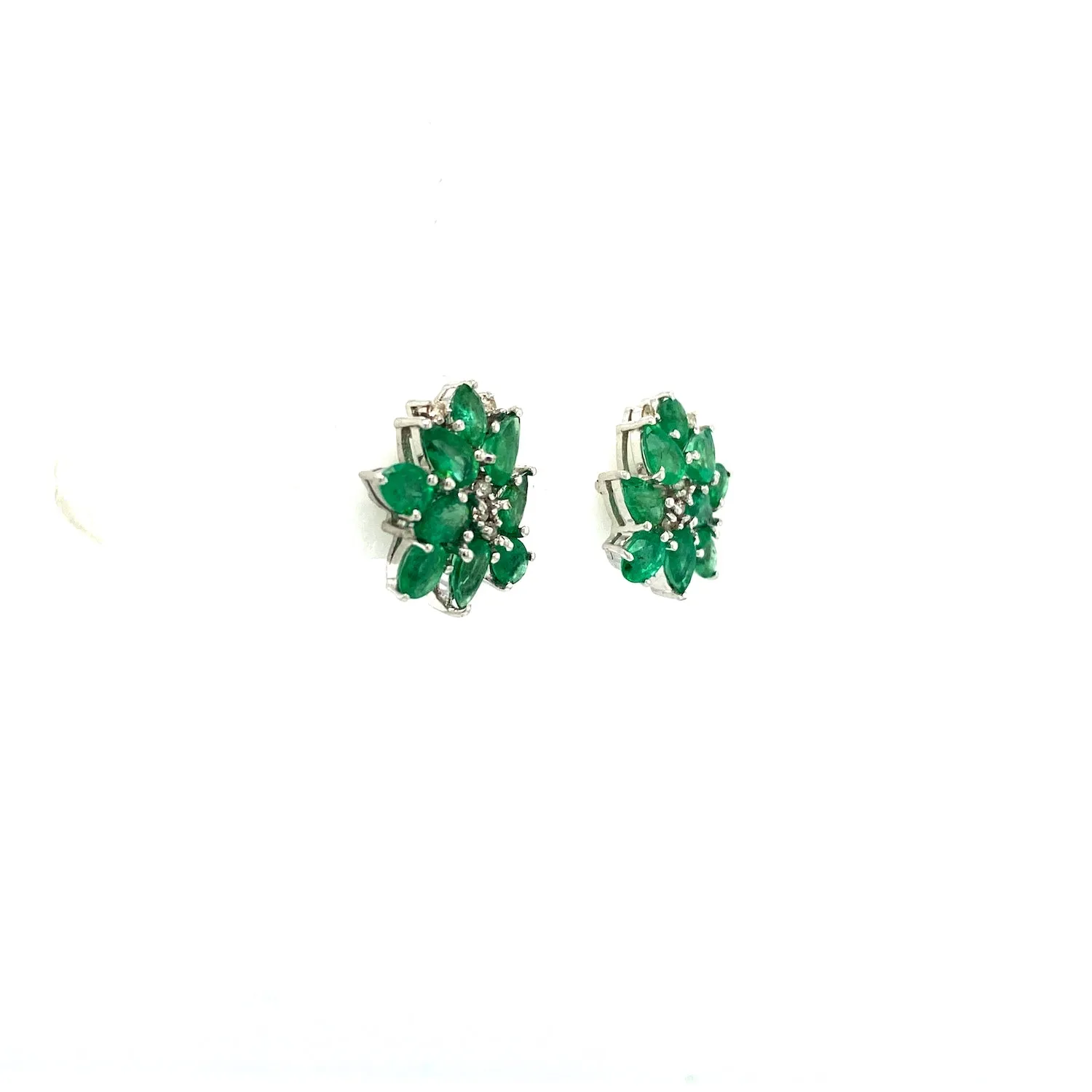 Emerald Earring in .925 Sterling Silver - KST 53386