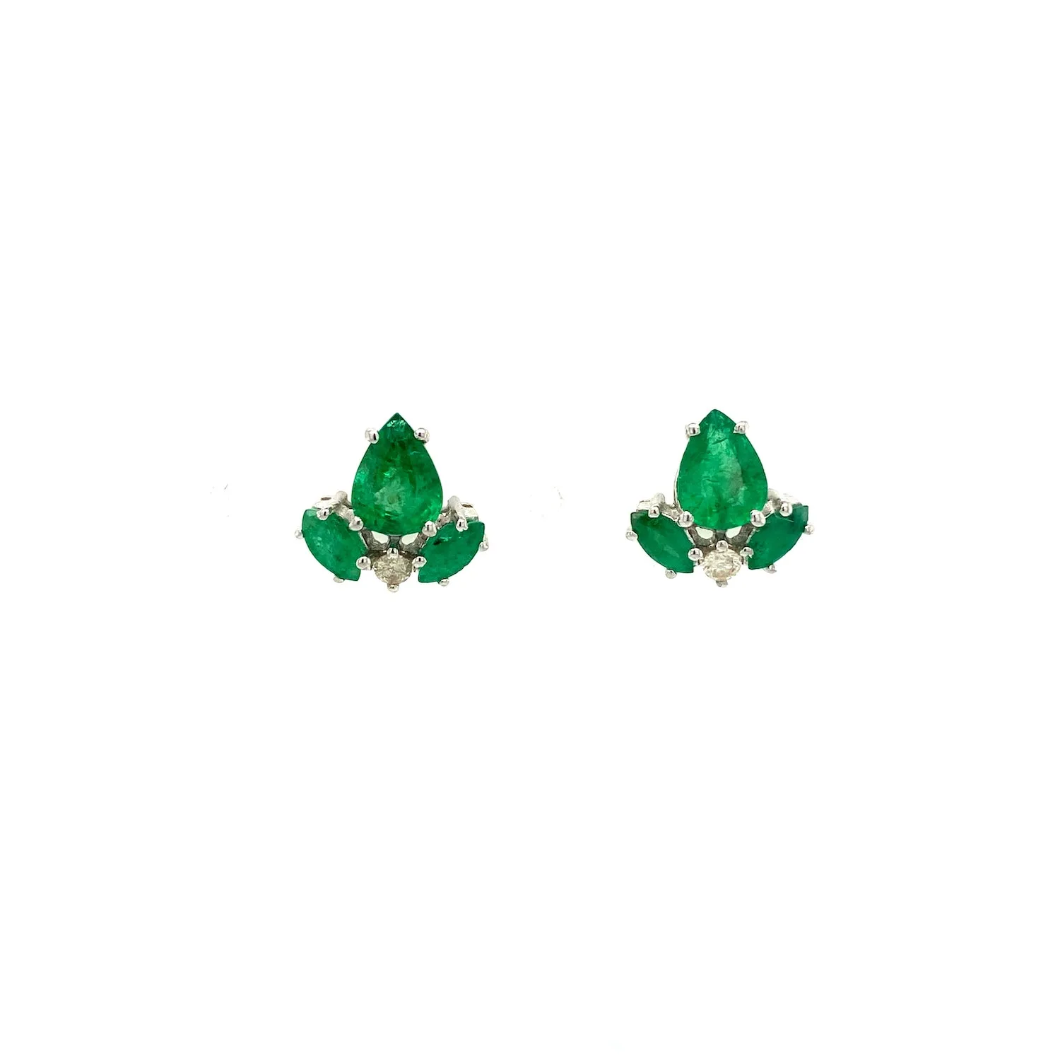Emerald Earring in .925 Sterling Silver - KST 54225