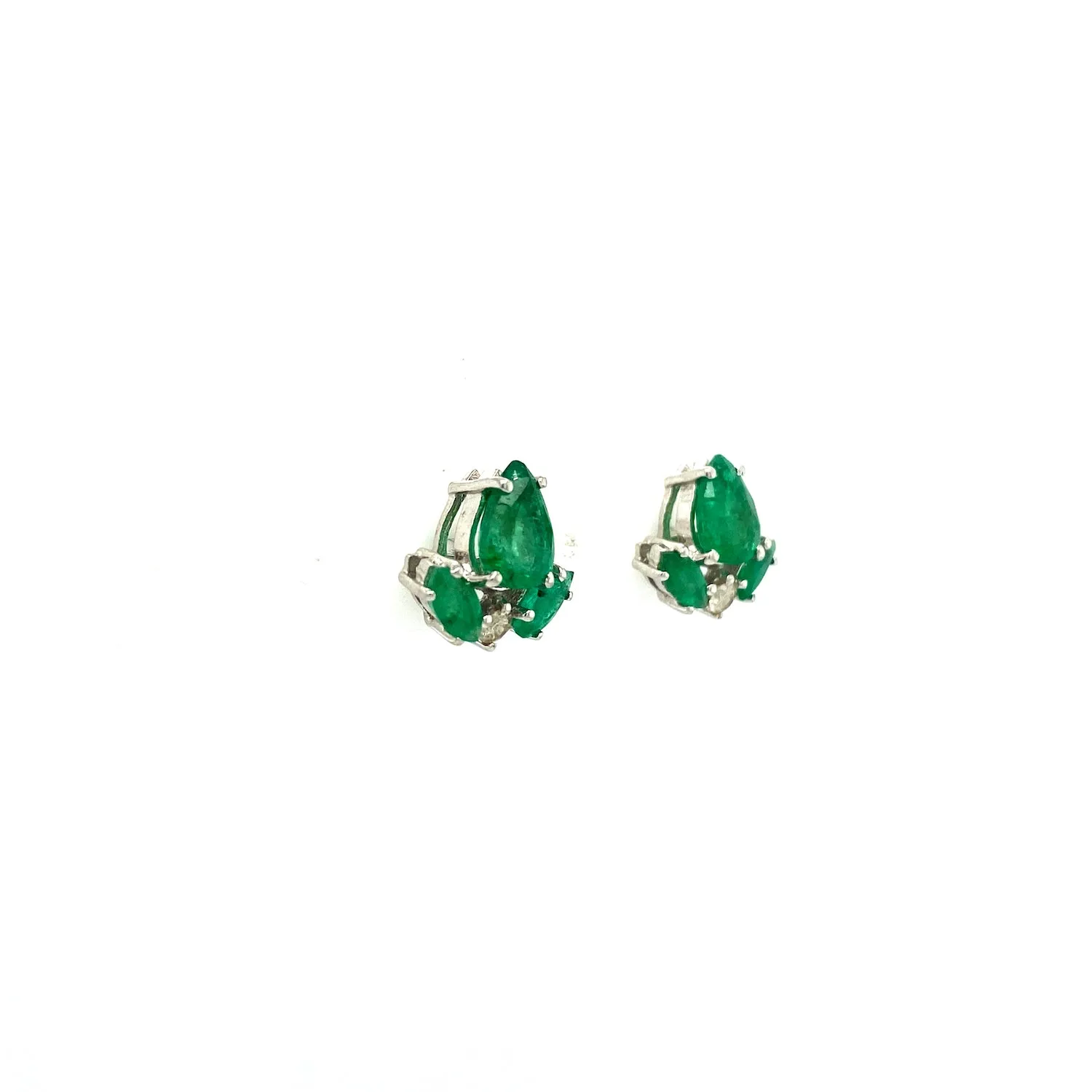 Emerald Earring in .925 Sterling Silver - KST 54225