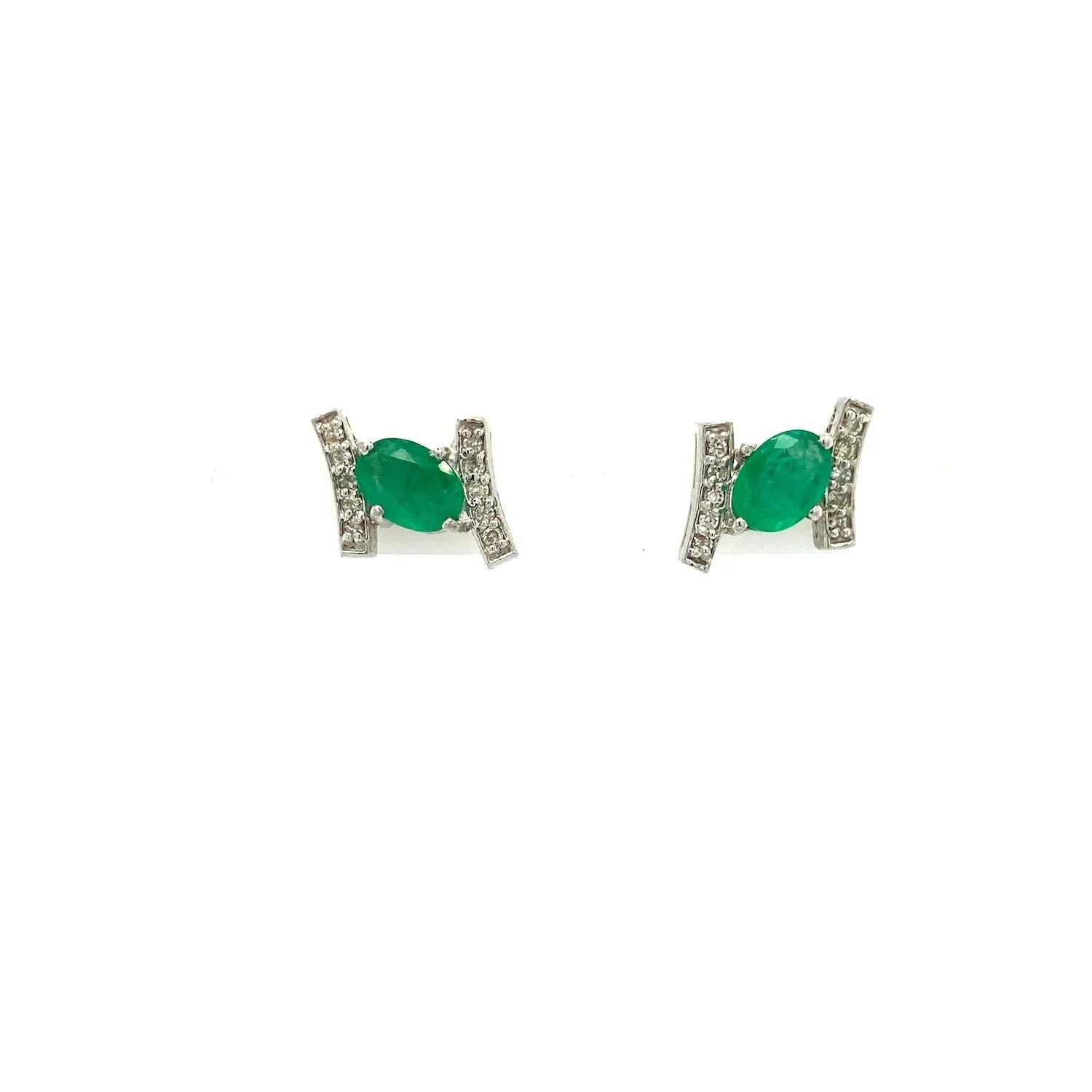 Emerald Earring in .925 Sterling Silver - KST 56942