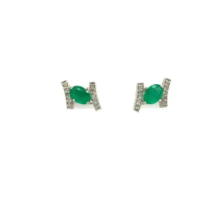 Emerald Earring in .925 Sterling Silver - KST 56942