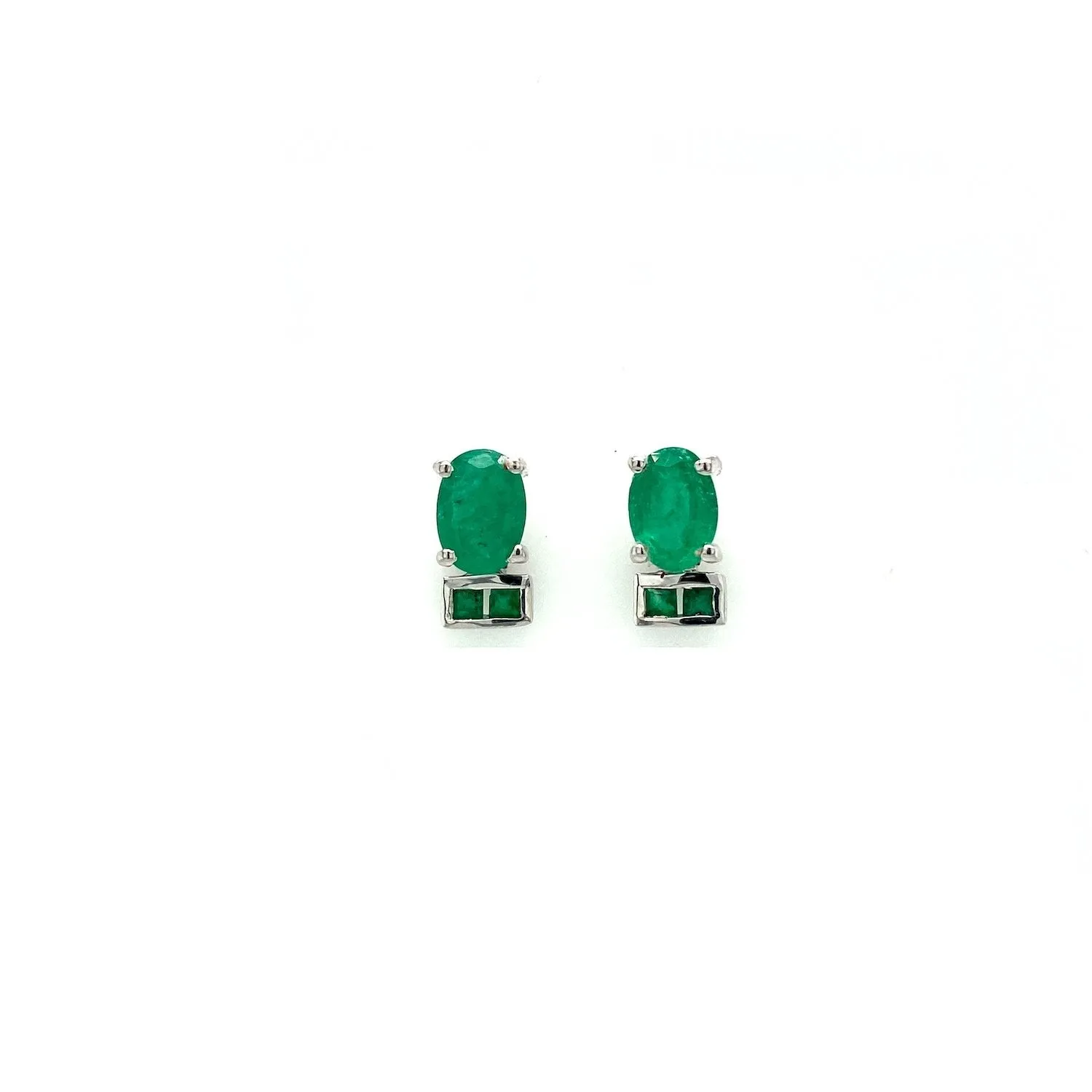 Emerald Earring in .925 Sterling Silver - KST 58593