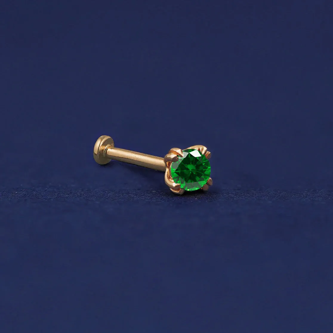 Emerald Flatback Piercing