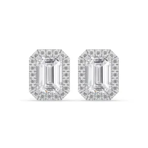 Emerald Solitaire Stud Earrings