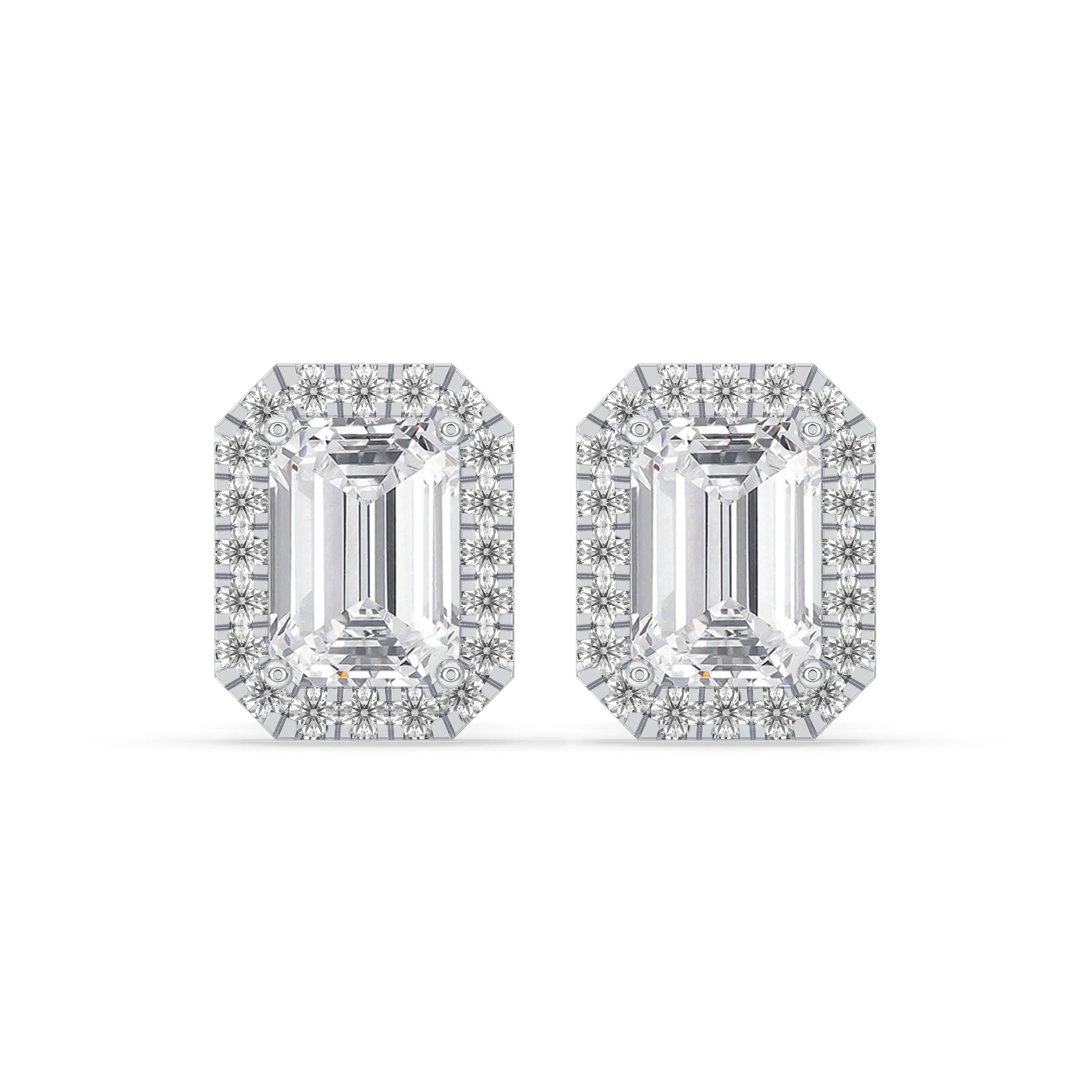 Emerald Solitaire Stud Earrings