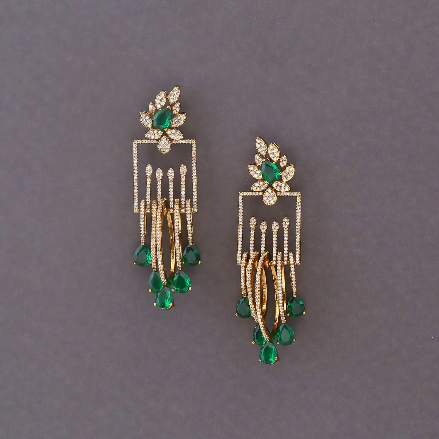 Emerald Trisha Victorian Danglers