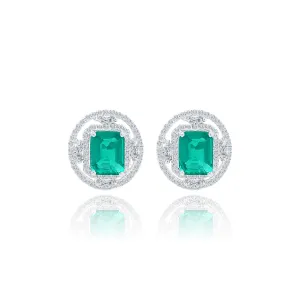 Emeralds & Diamonds "Zoe" earrings