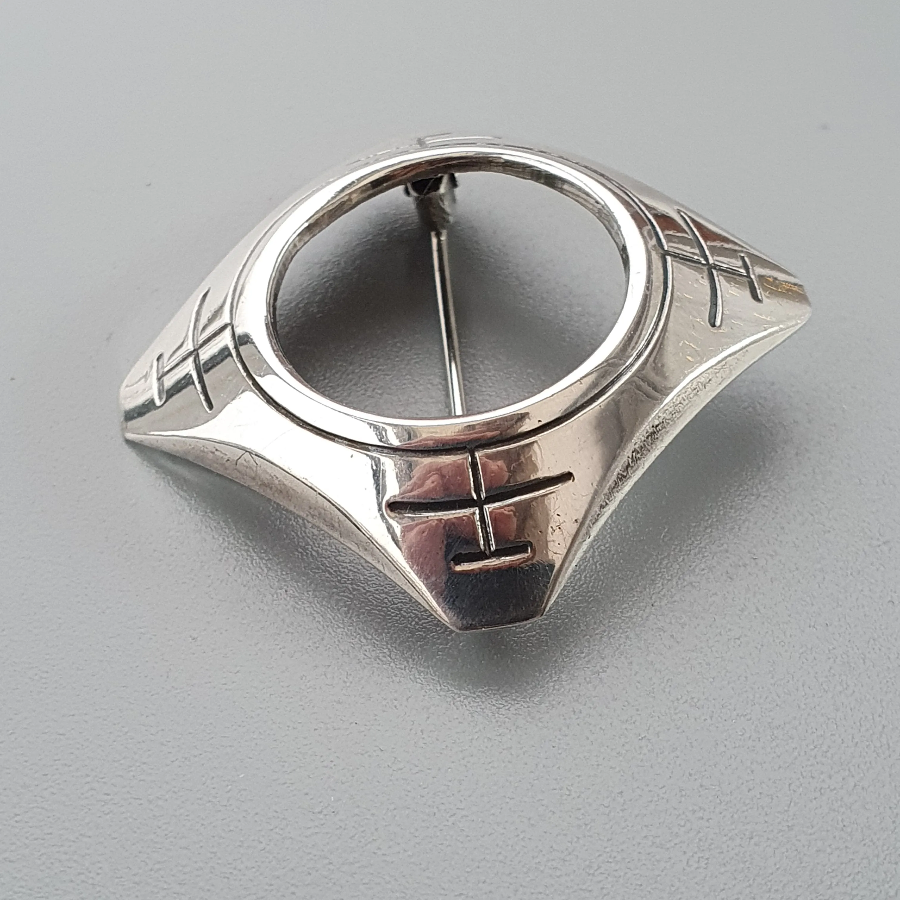 Erik Granit & Co Finnish Modernist 813H Silver Brooch - Pre-1972