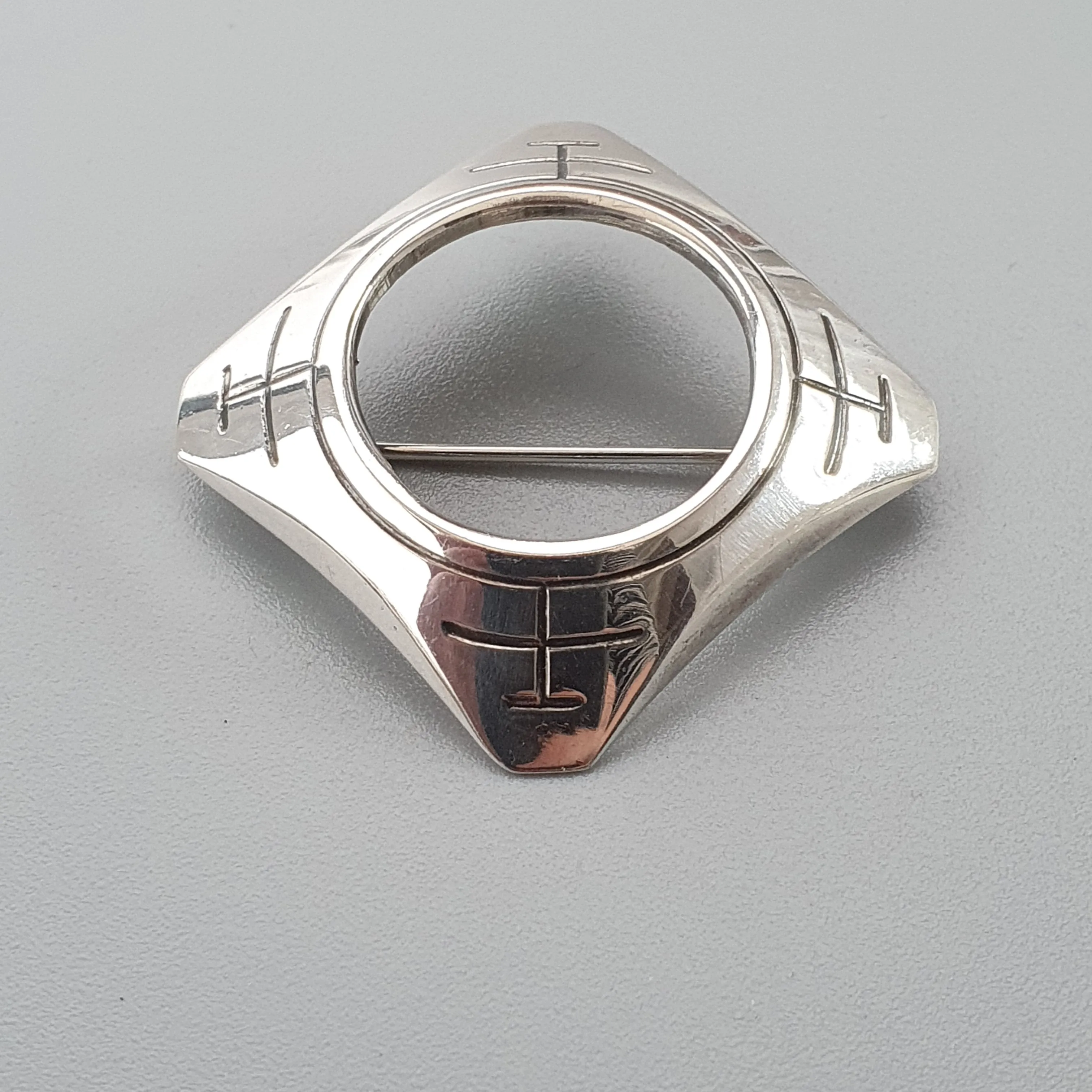 Erik Granit & Co Finnish Modernist 813H Silver Brooch - Pre-1972