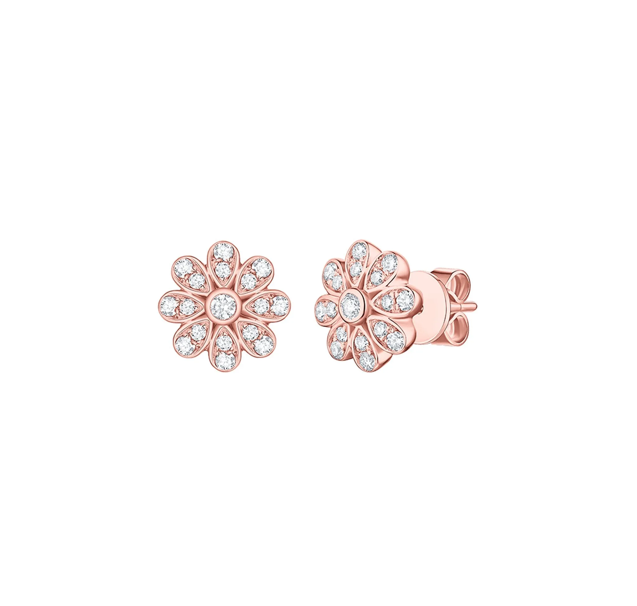 Essentials 0.39ct Flower Earrings <br> E-00279WHT