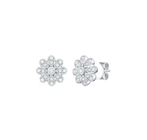Essentials 0.39ct Flower Earrings <br> E-00279WHT