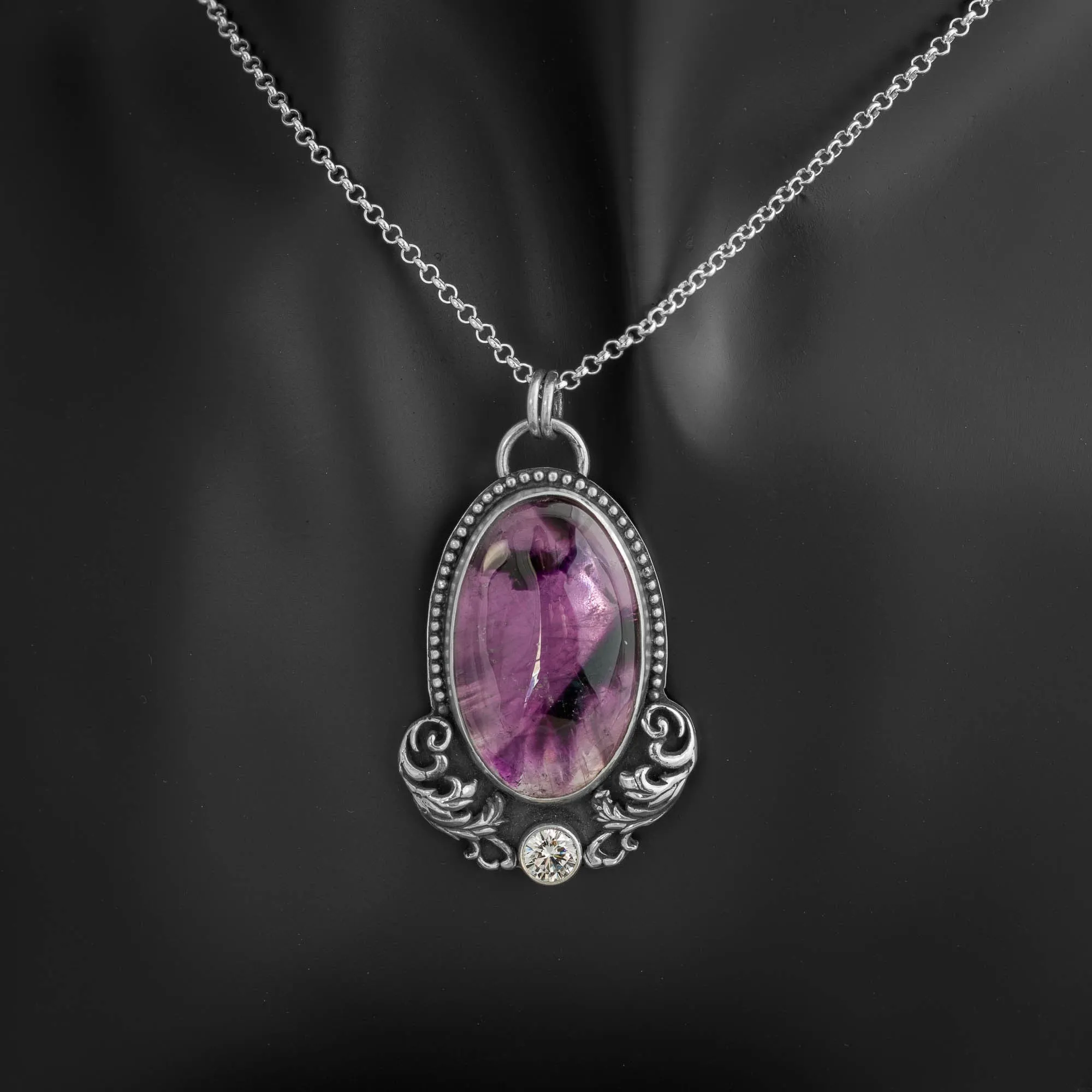 Fairytale Silver Amethyst Pendant Necklace