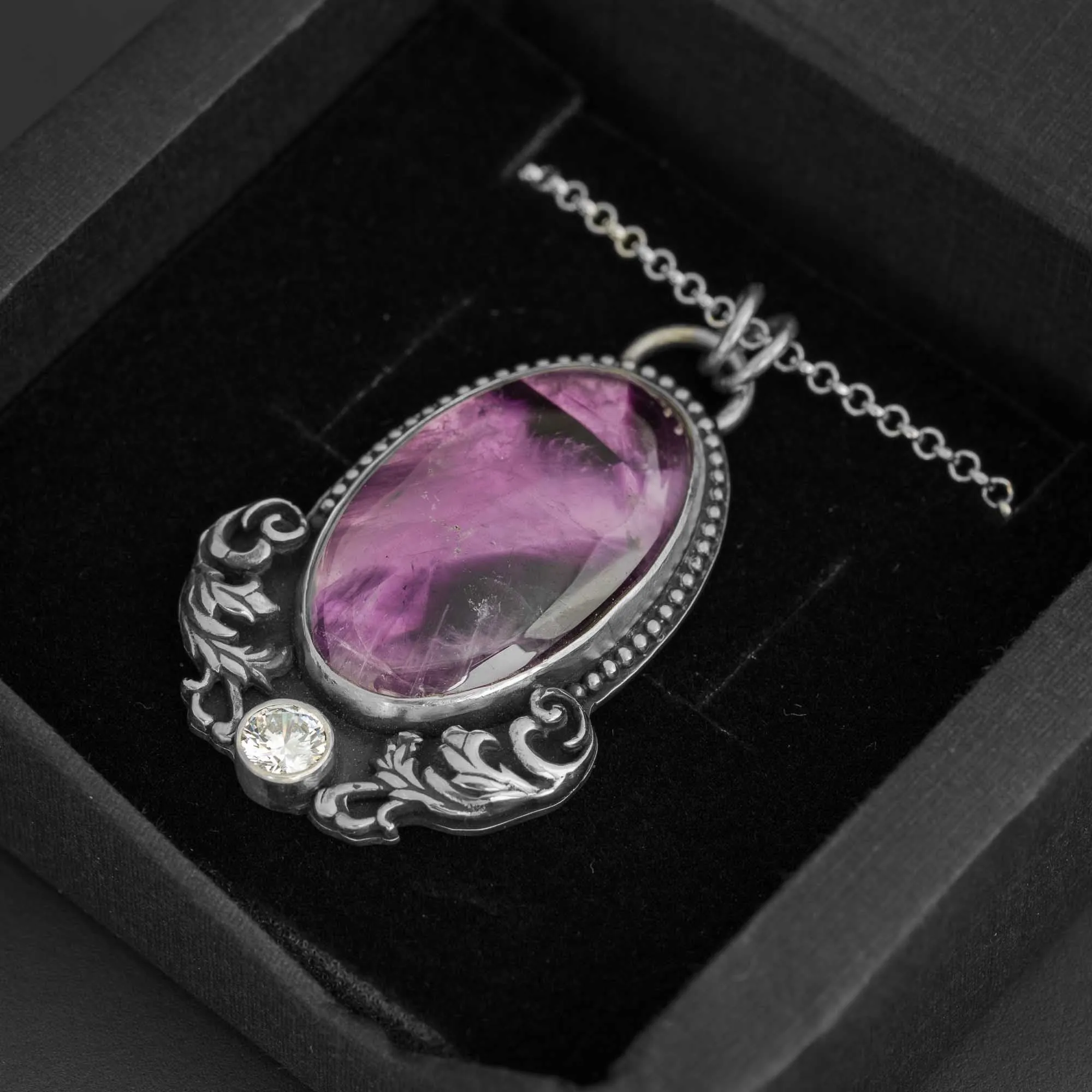 Fairytale Silver Amethyst Pendant Necklace