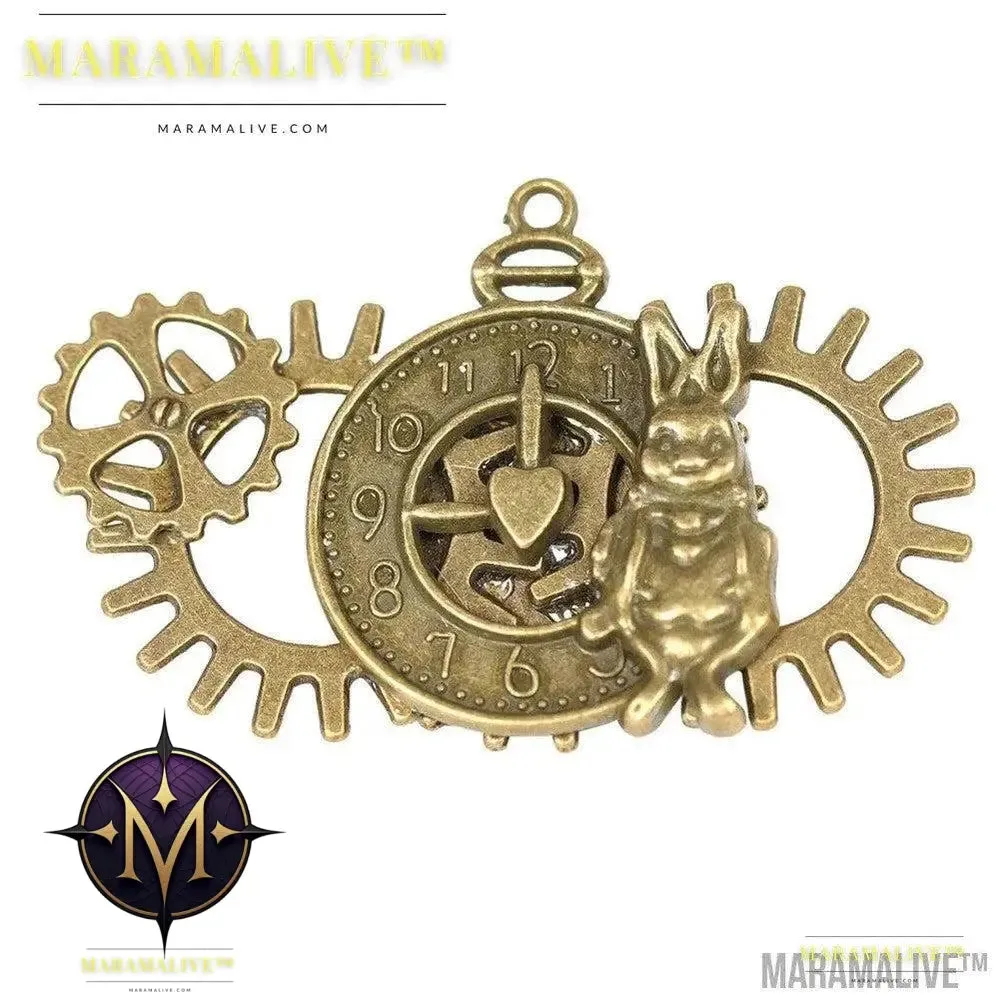 Fashion Creative Steampunk Gear Wings Brooch
