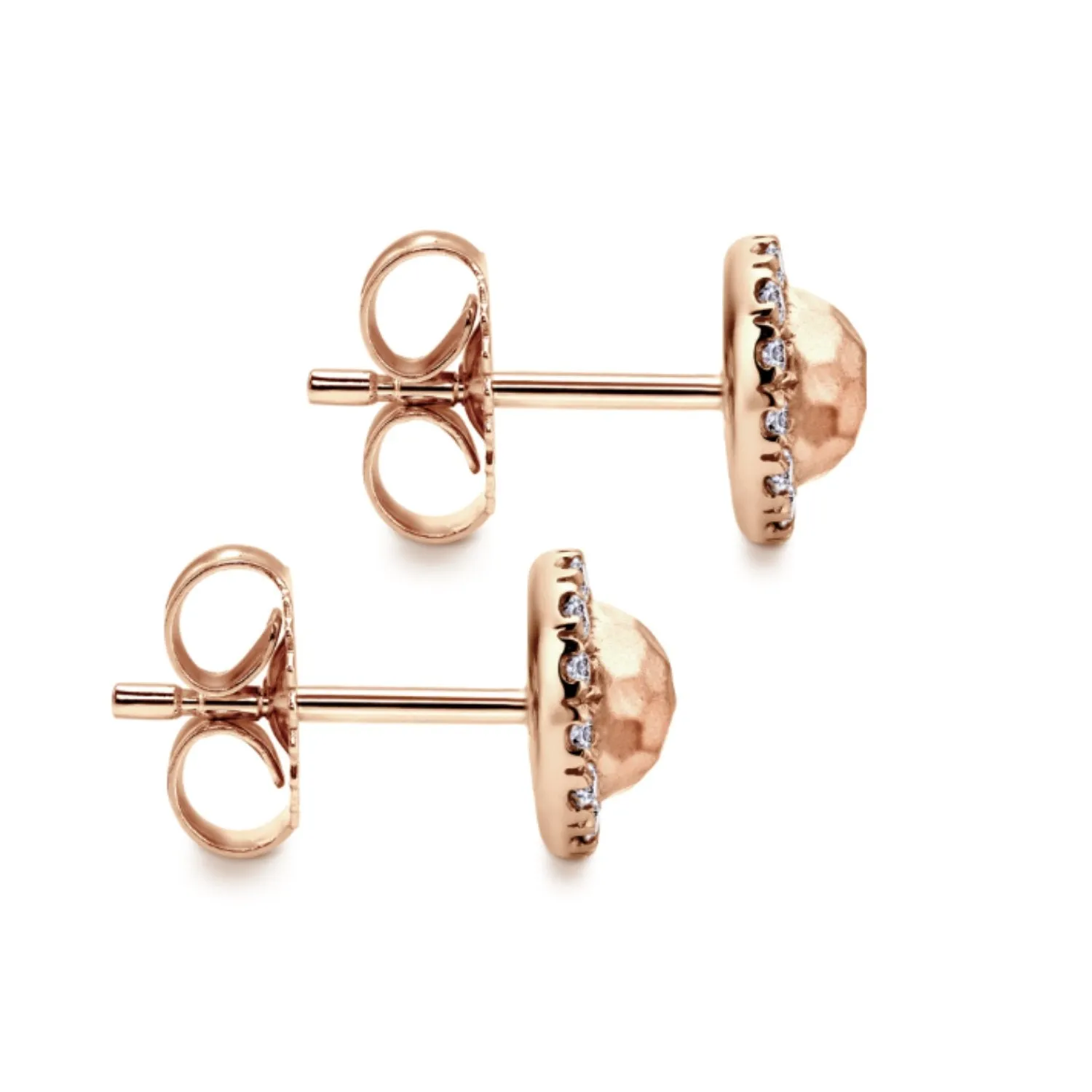Gabriel & Co. Diamond Circle Pave Stud Earrings
