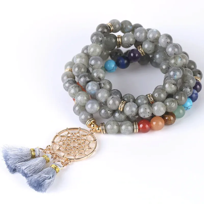 Gemstone Angel Dreamcatcher Mala