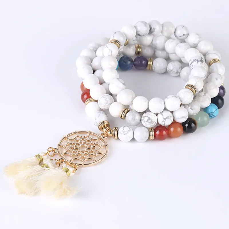 Gemstone Angel Dreamcatcher Mala