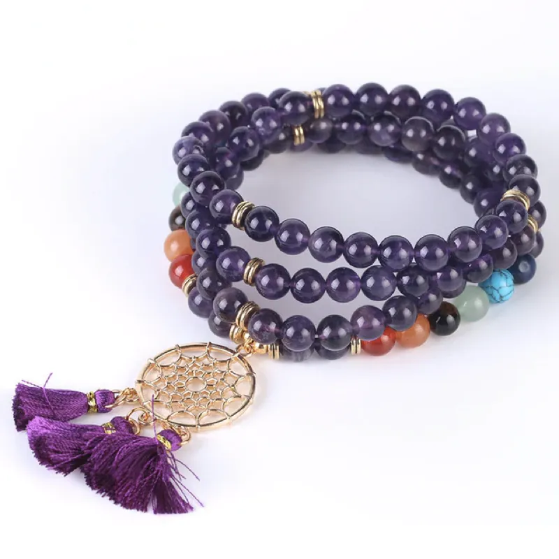 Gemstone Angel Dreamcatcher Mala