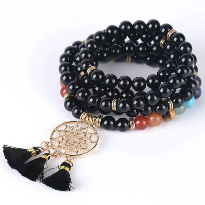 Gemstone Angel Dreamcatcher Mala