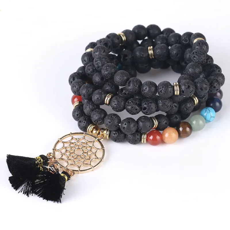 Gemstone Angel Dreamcatcher Mala