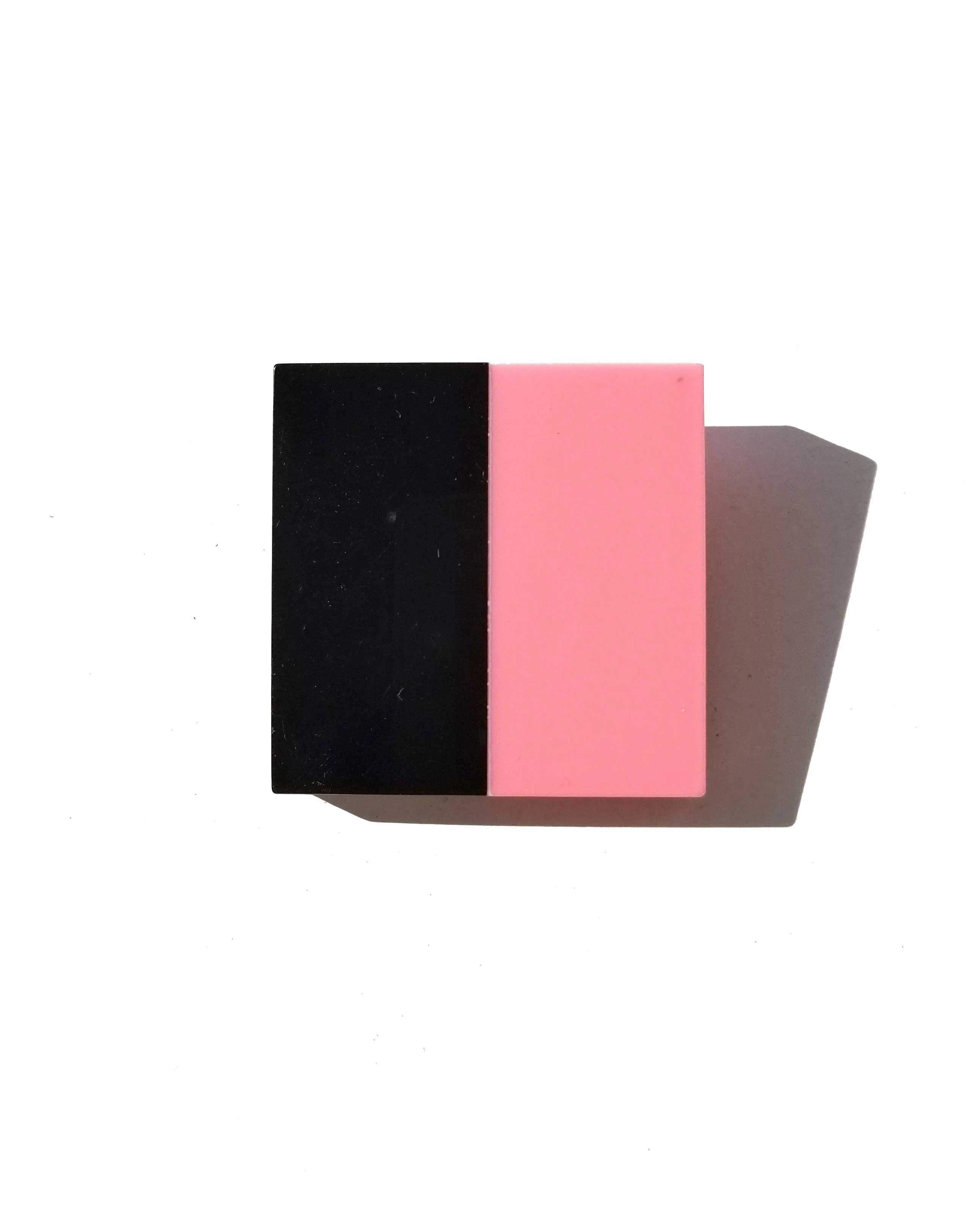 Geometric Circle & Square Resin Brooches • Set of Two