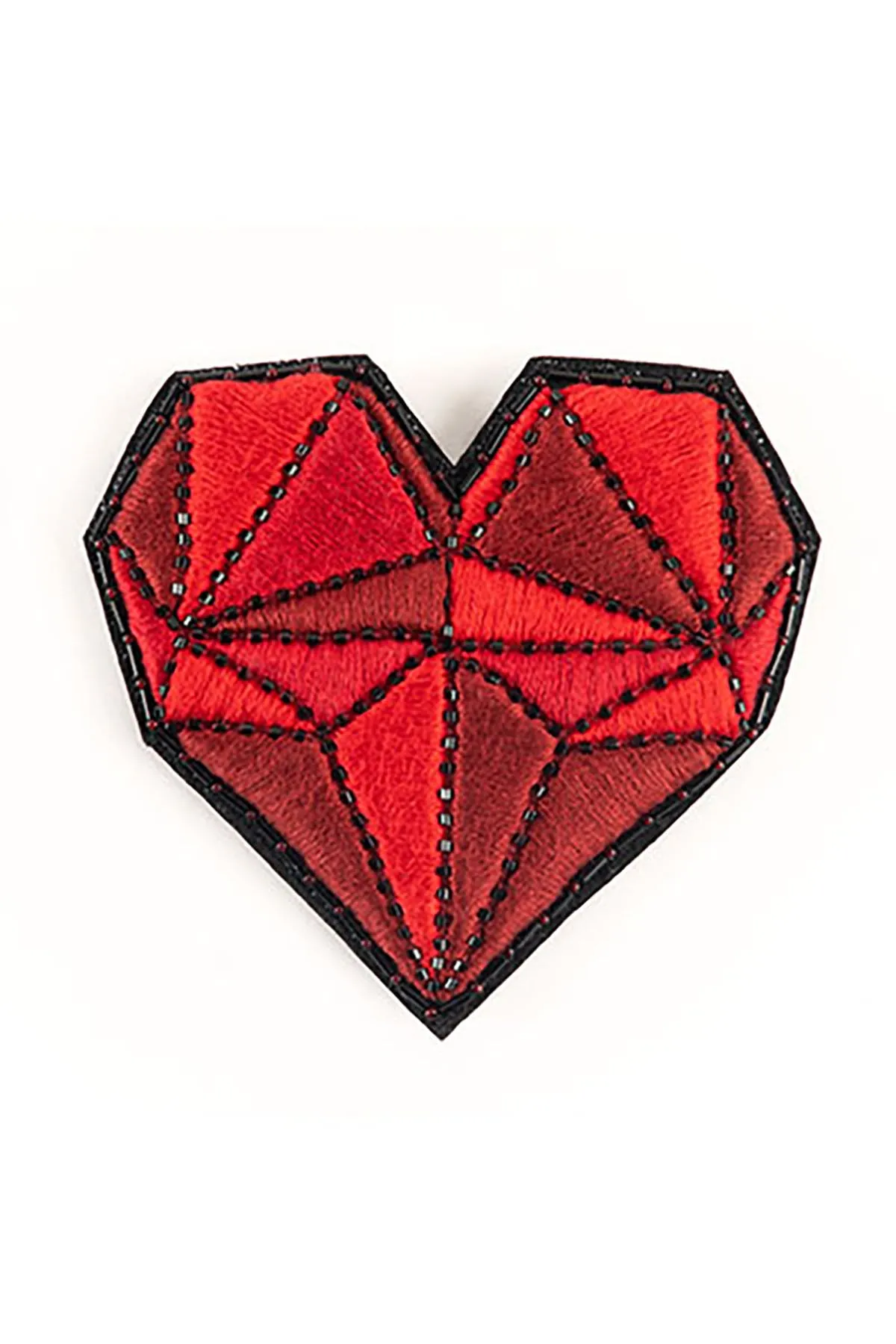 Geometric Heart Brooch