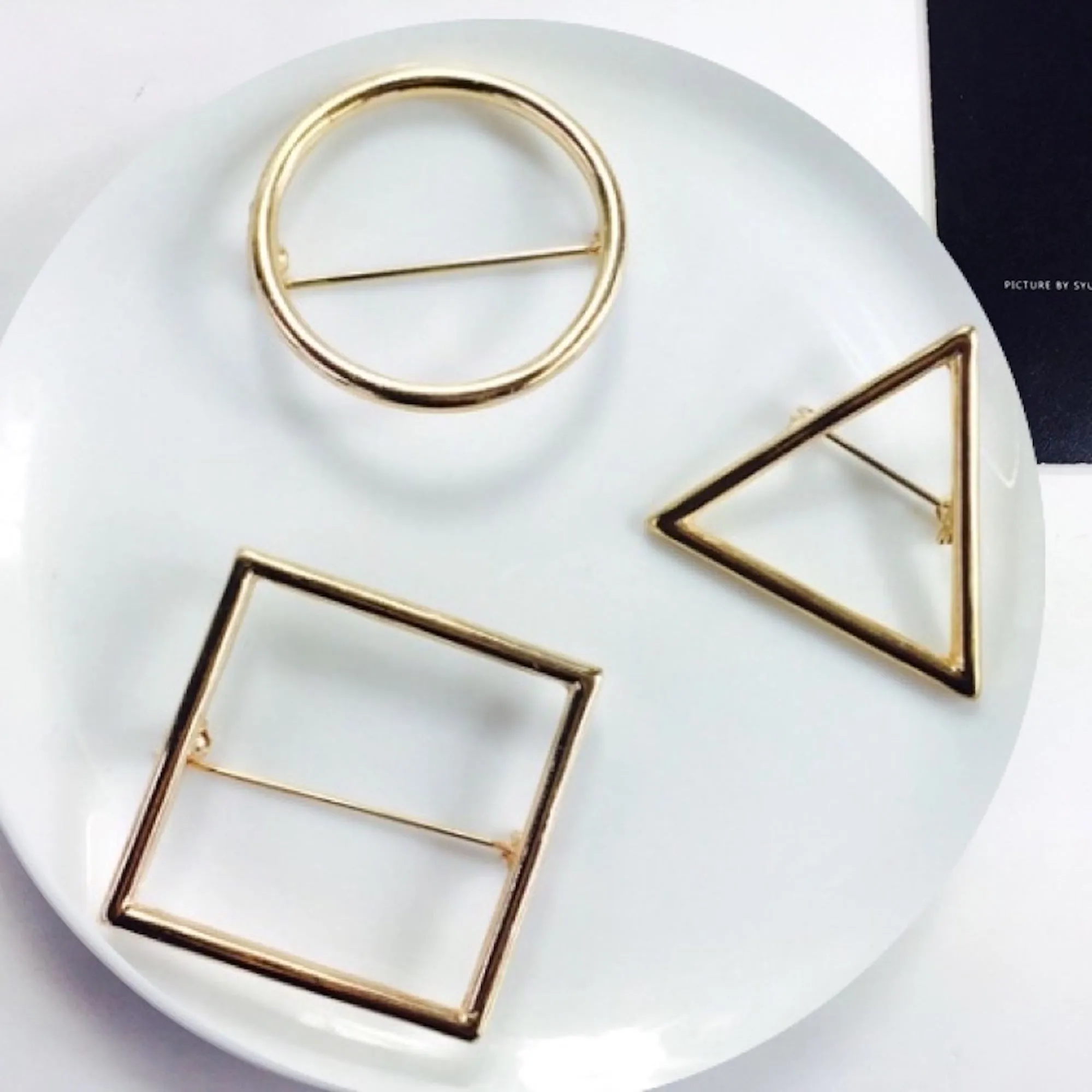 Geometric Shapes Brooch (Set of 3)