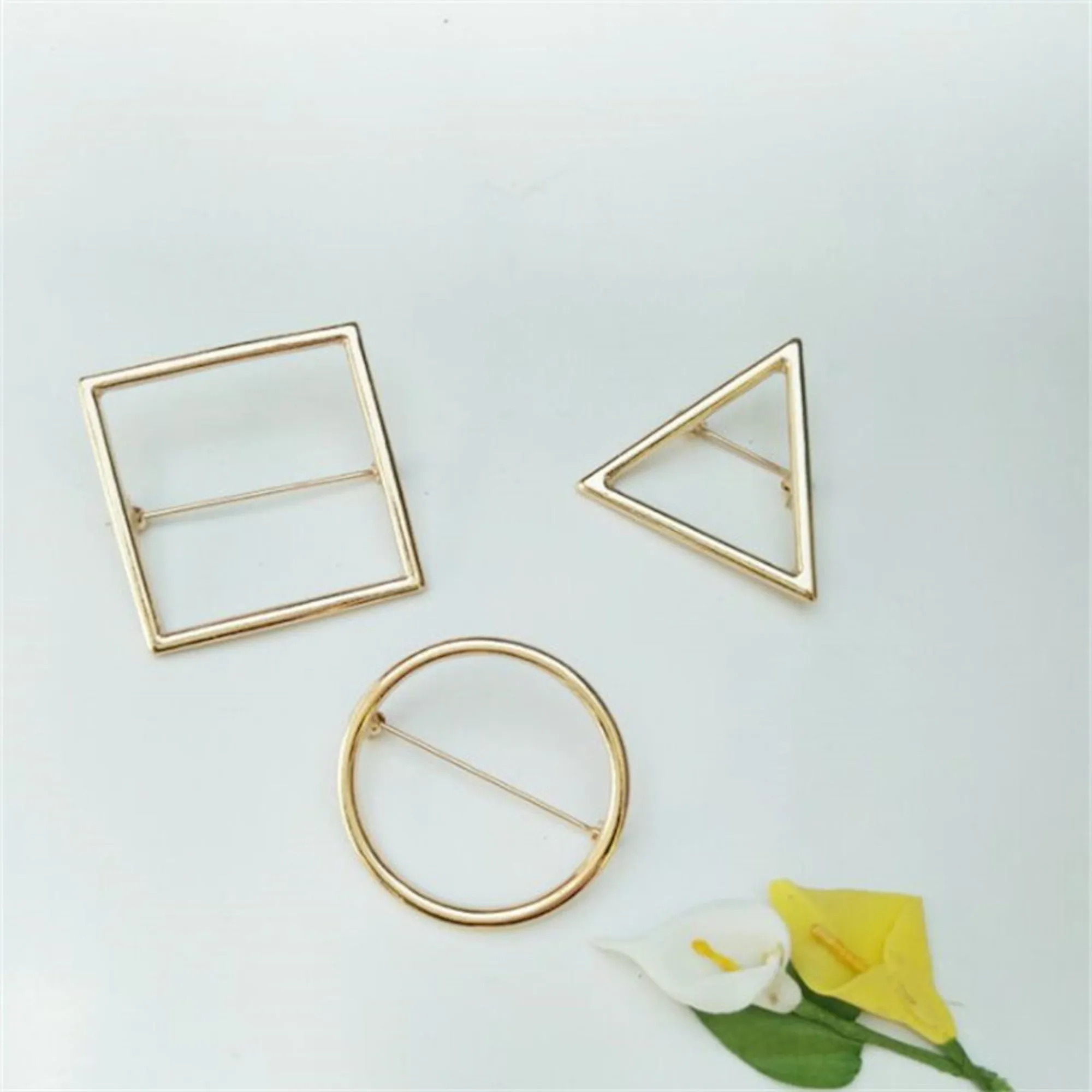 Geometric Shapes Brooch (Set of 3)