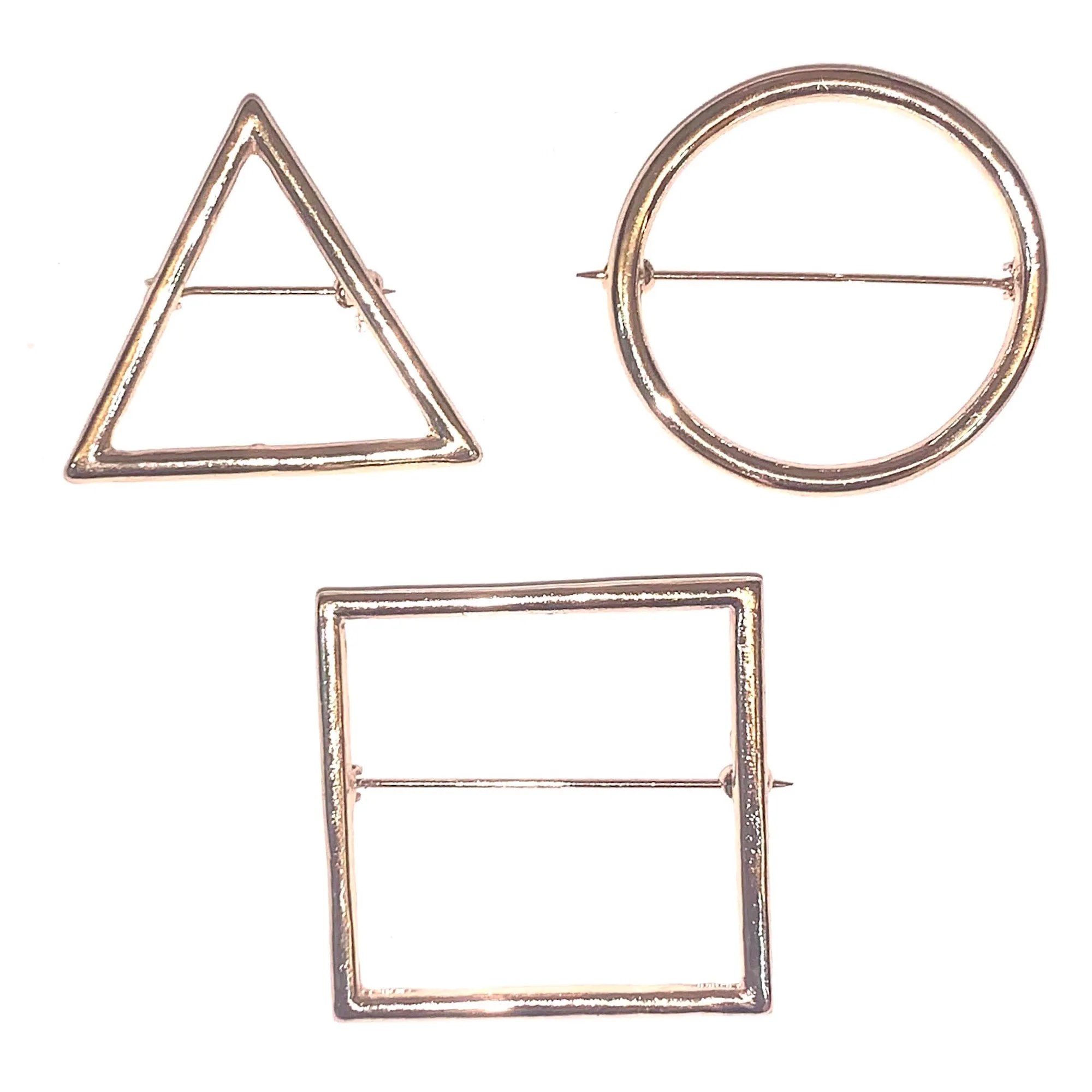 Geometric Shapes Brooch (Set of 3)