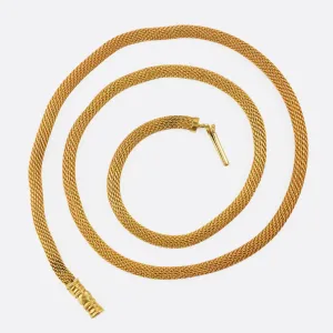 Georgian 18k Gold Snake-Link Chain