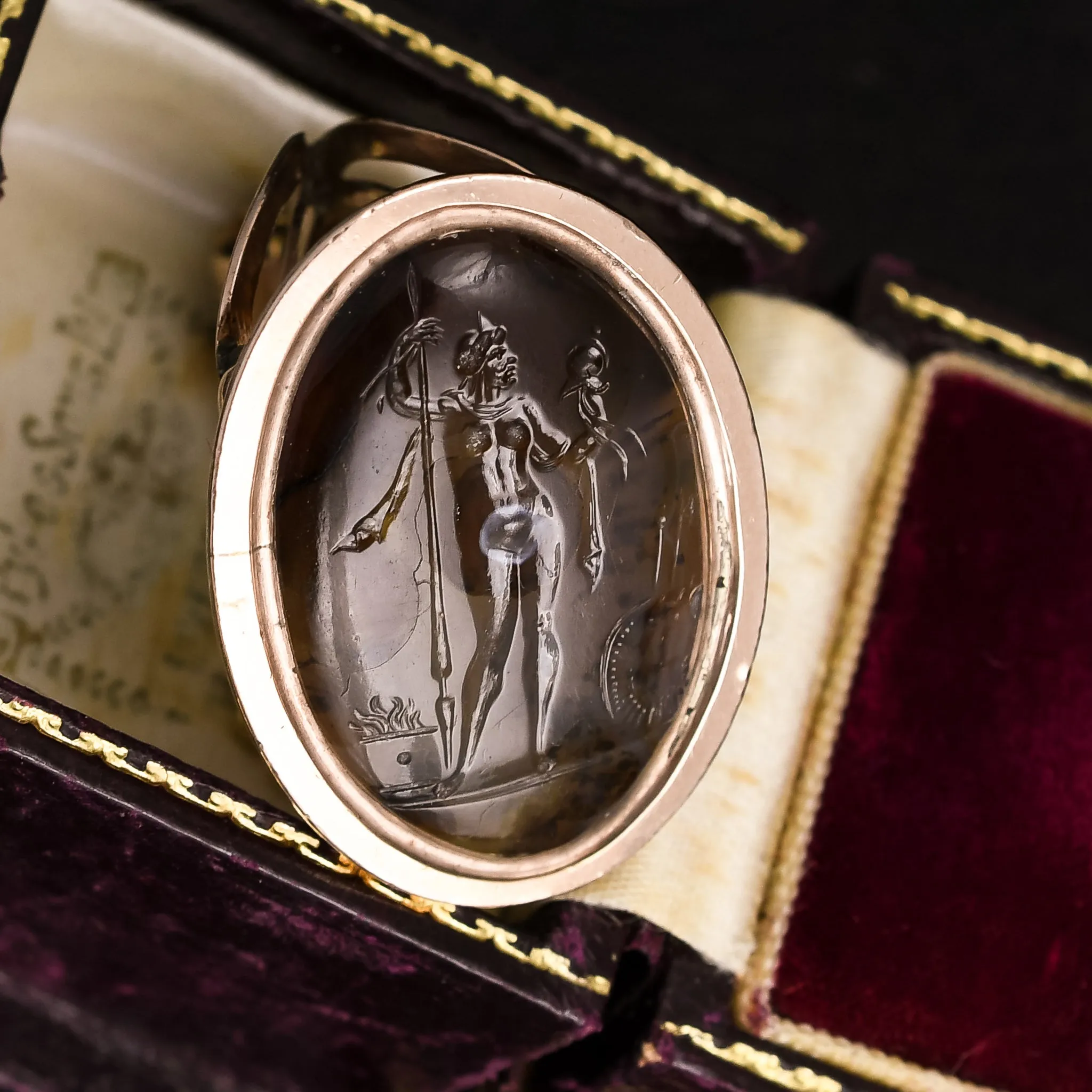 Georgian Achilles Intaglio Seal Fob Pendant