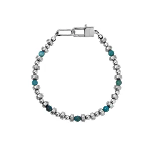 Giger Bracelet - Blue Apatite & Hematite