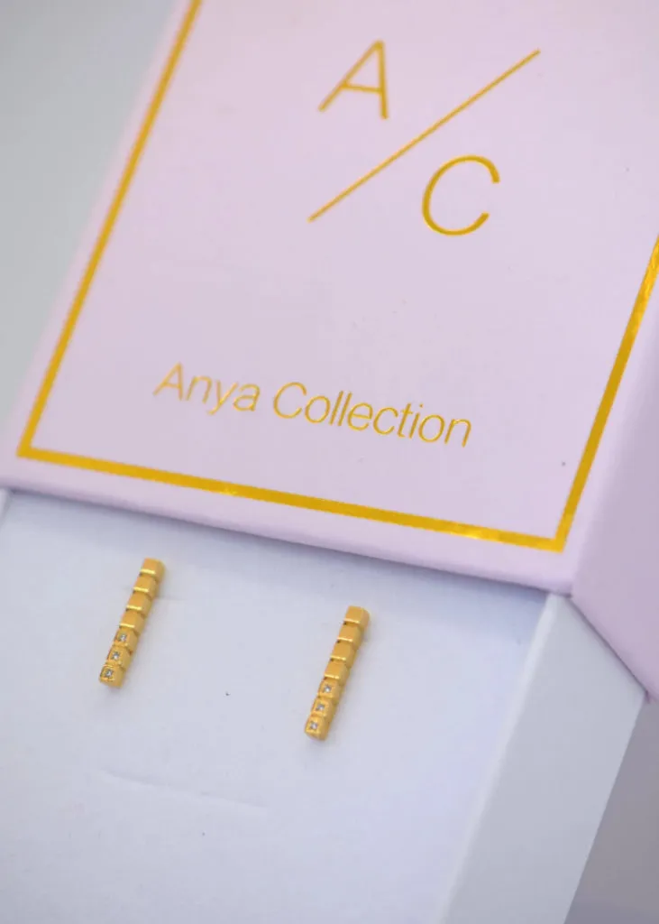 Gold Bar Earrings