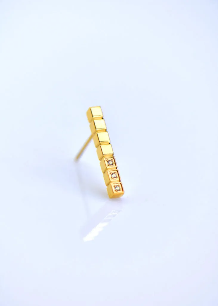 Gold Bar Earrings