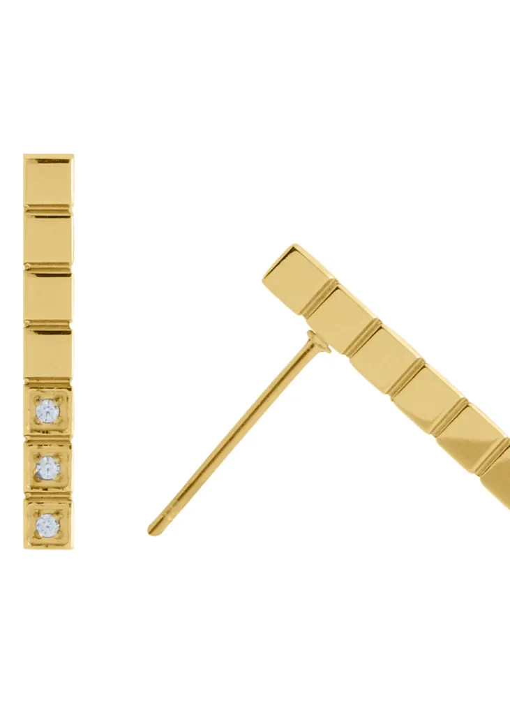 Gold Bar Earrings