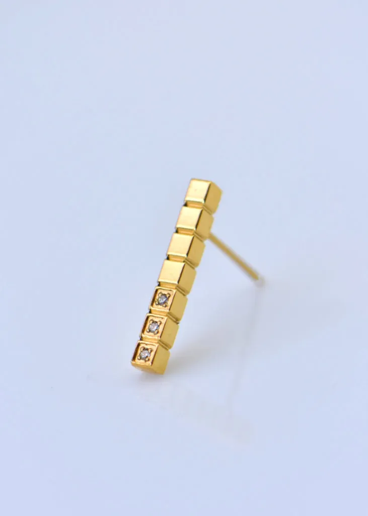 Gold Bar Earrings