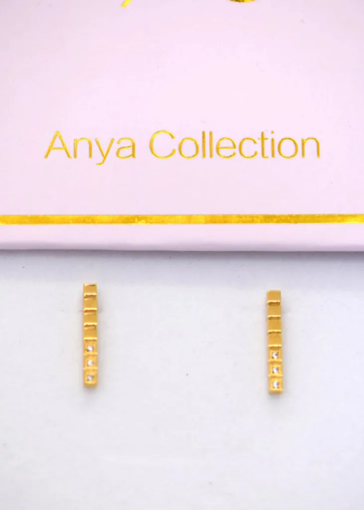 Gold Bar Earrings