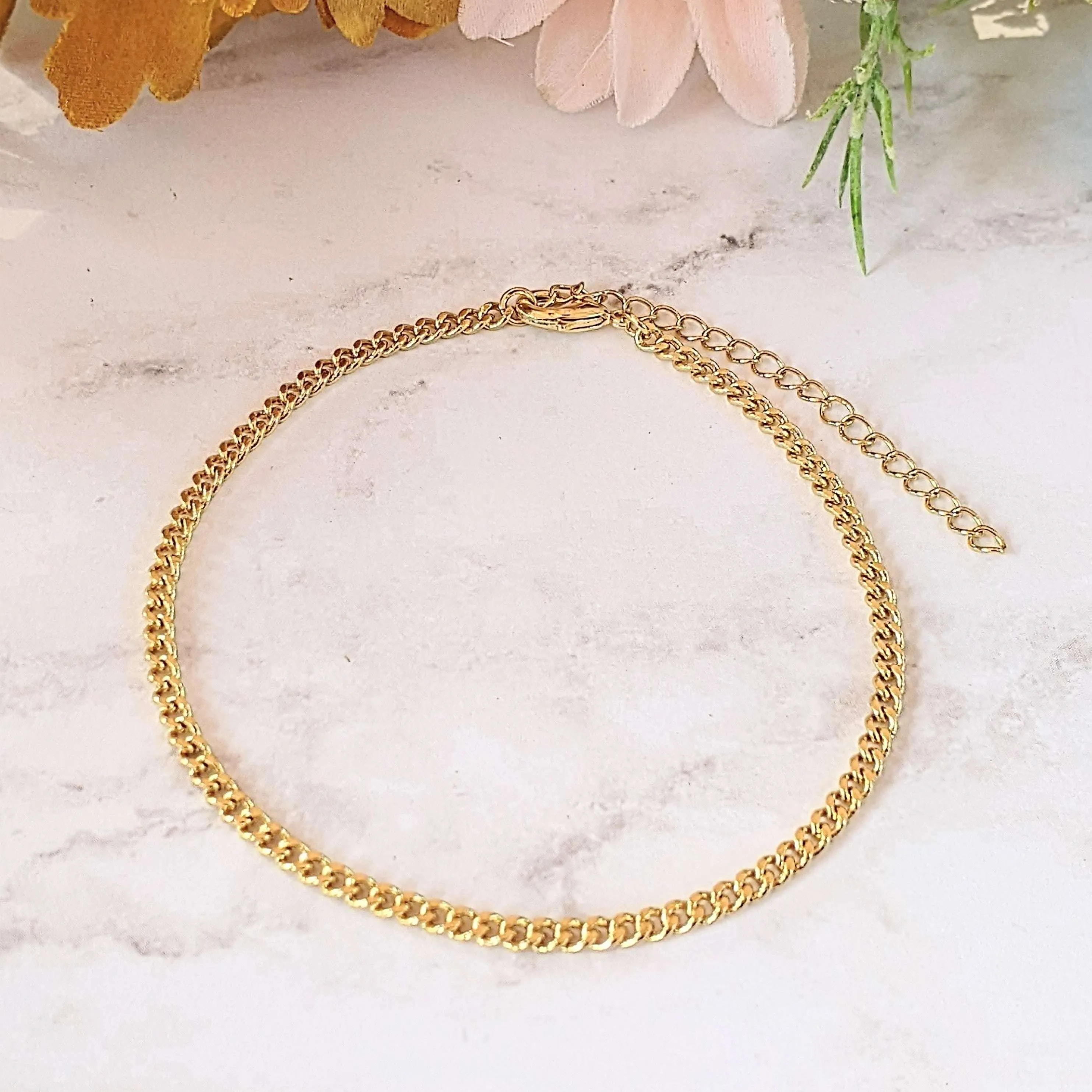 Gold Cuban Chain Anklet