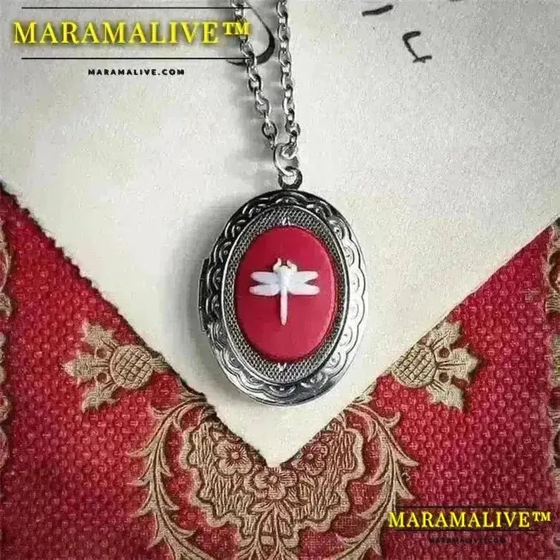 Gothic Creative Diy Photo Frame Pendant Necklace for Men and Women Vintage Cat Cameo Personalized Jewelry Accessories