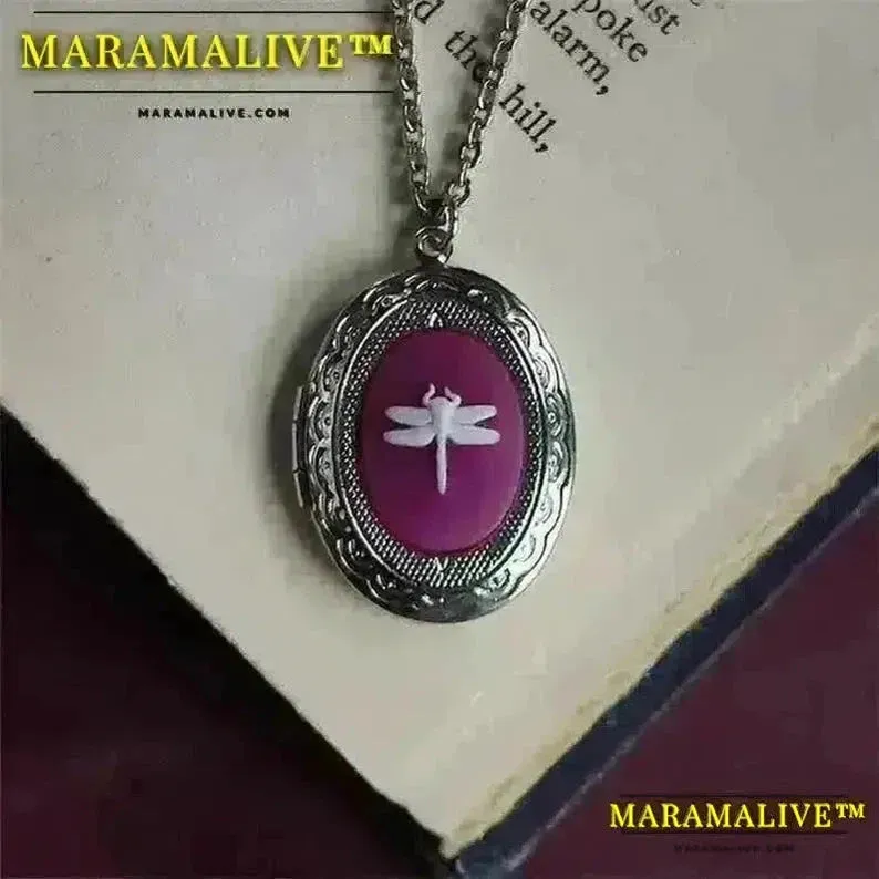 Gothic Creative Diy Photo Frame Pendant Necklace for Men and Women Vintage Cat Cameo Personalized Jewelry Accessories