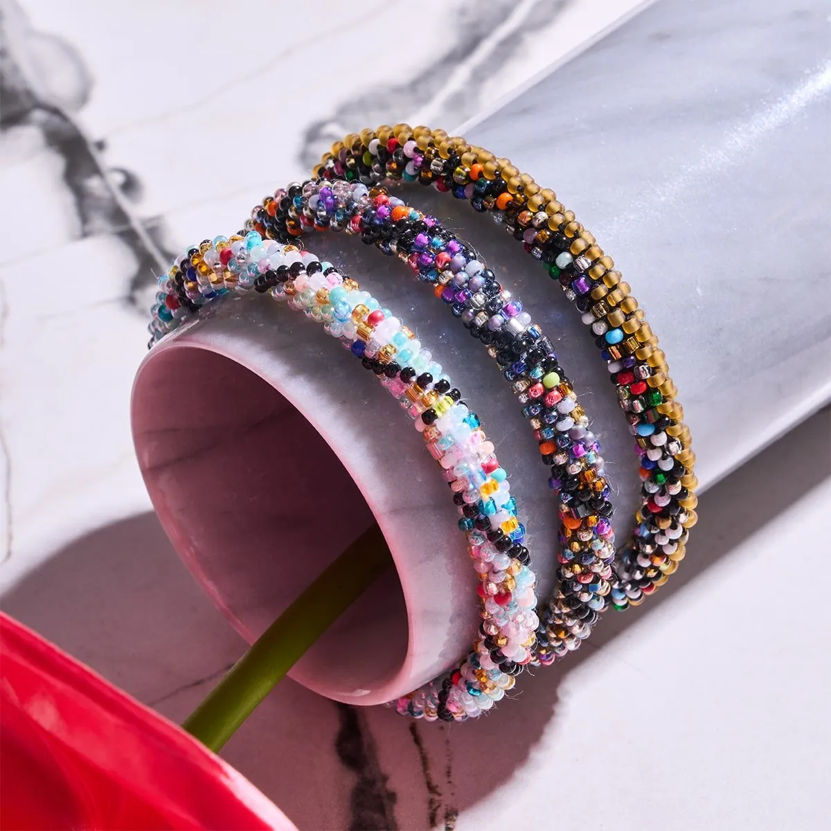Gouldian Finch | Himalayan Glass Bead Bracelet