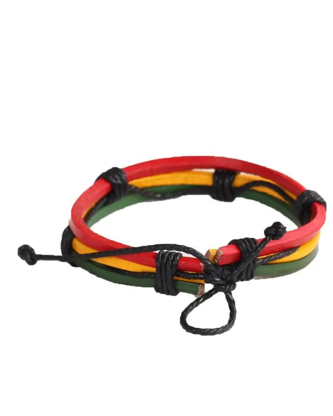 Gradient Style Ghana National Flag Hand Woven Bracelet