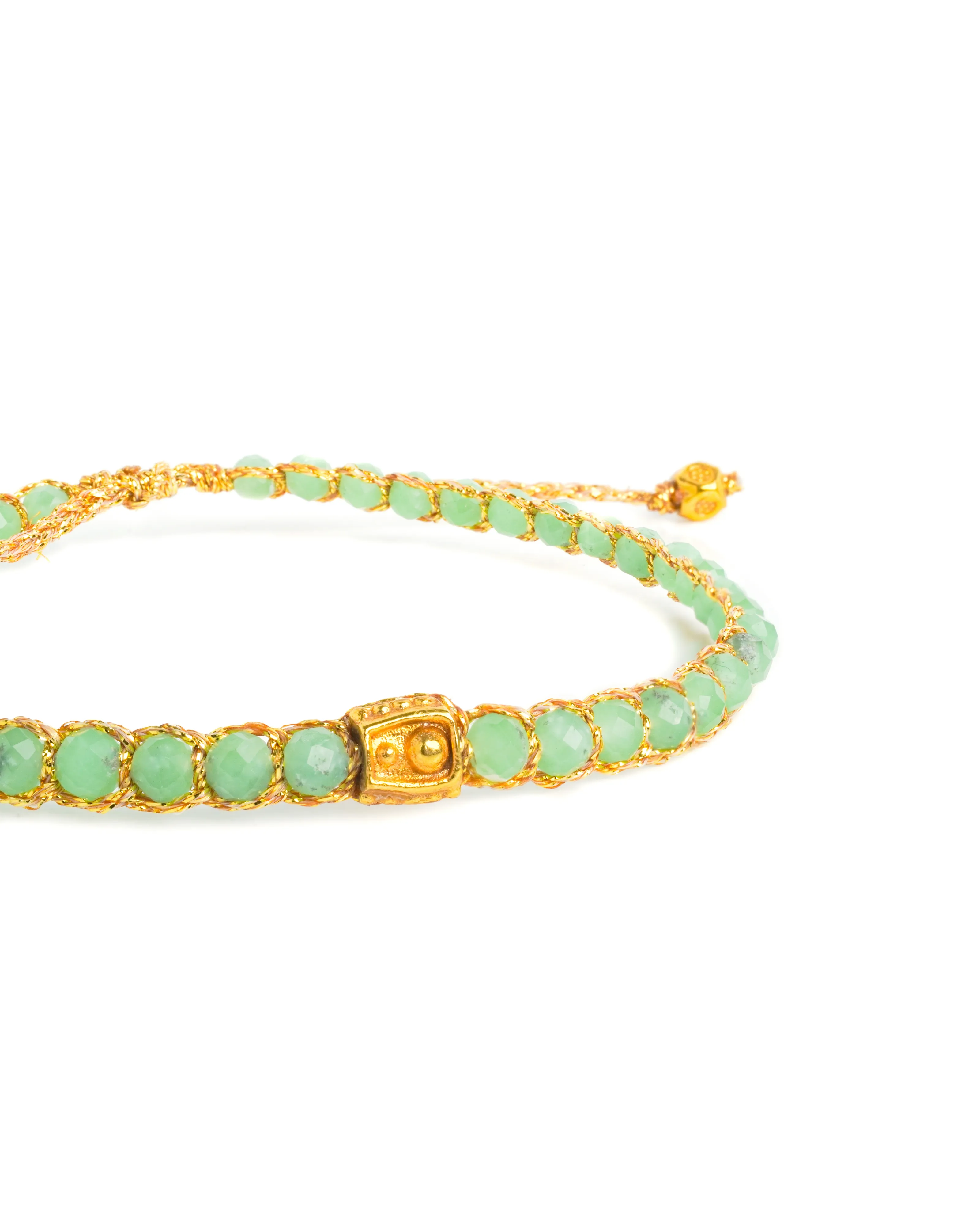 Green Apatite Bracelet | Gold