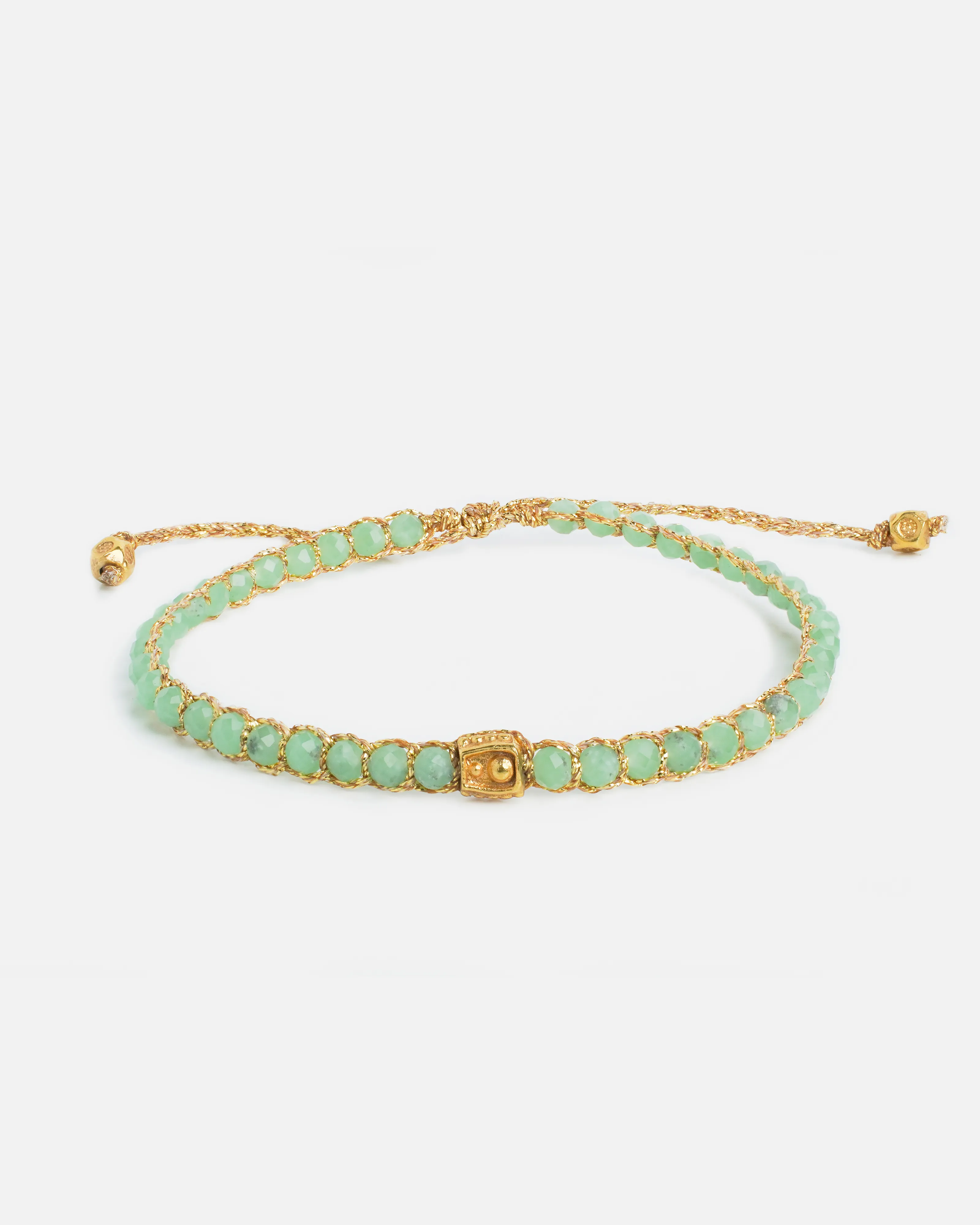 Green Apatite Bracelet | Gold