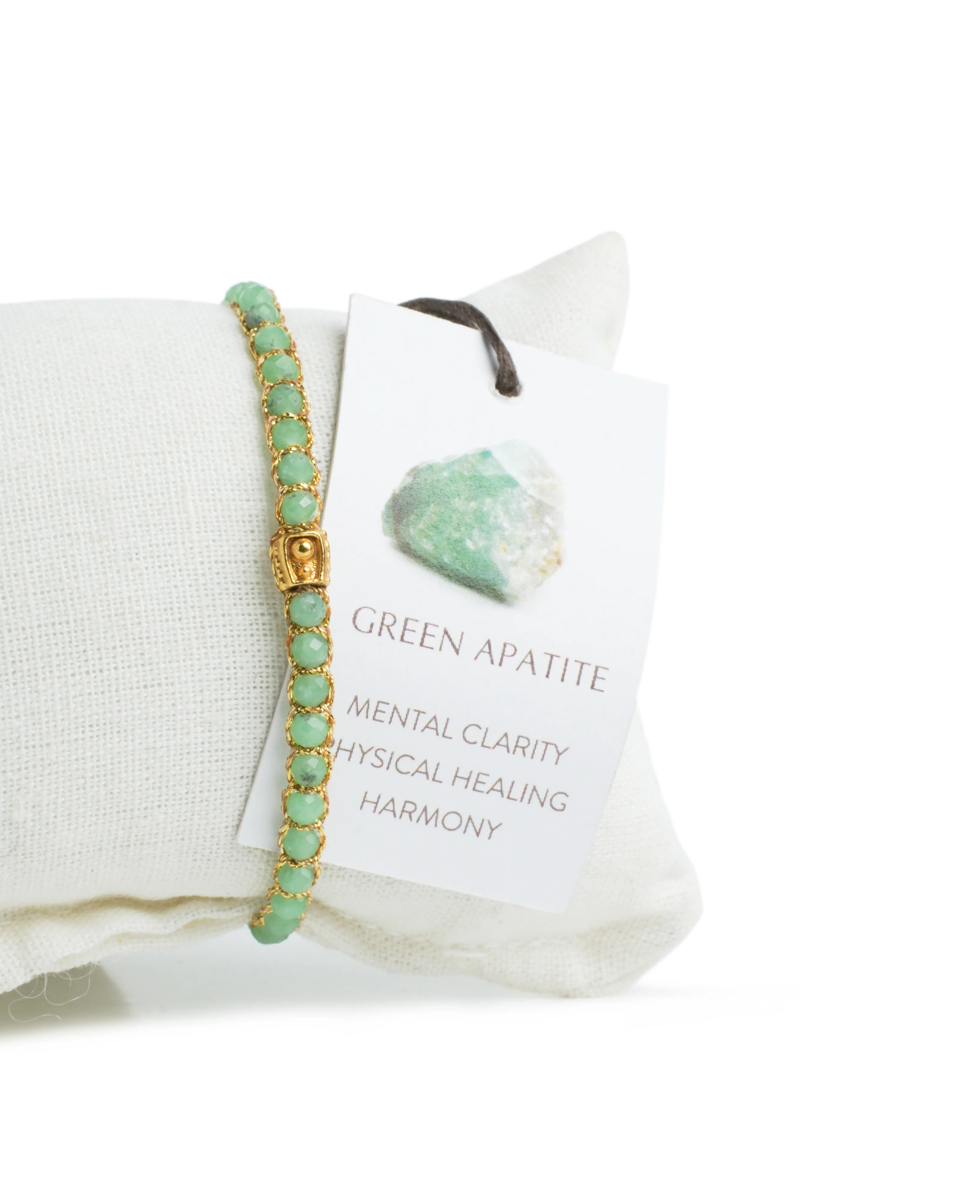 Green Apatite Bracelet | Gold