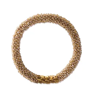 Harvest Gold | Himalayan Glass Bead Bracelet